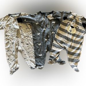 Gerber Baby Boy Footed Pajamas 0-3m Bundle